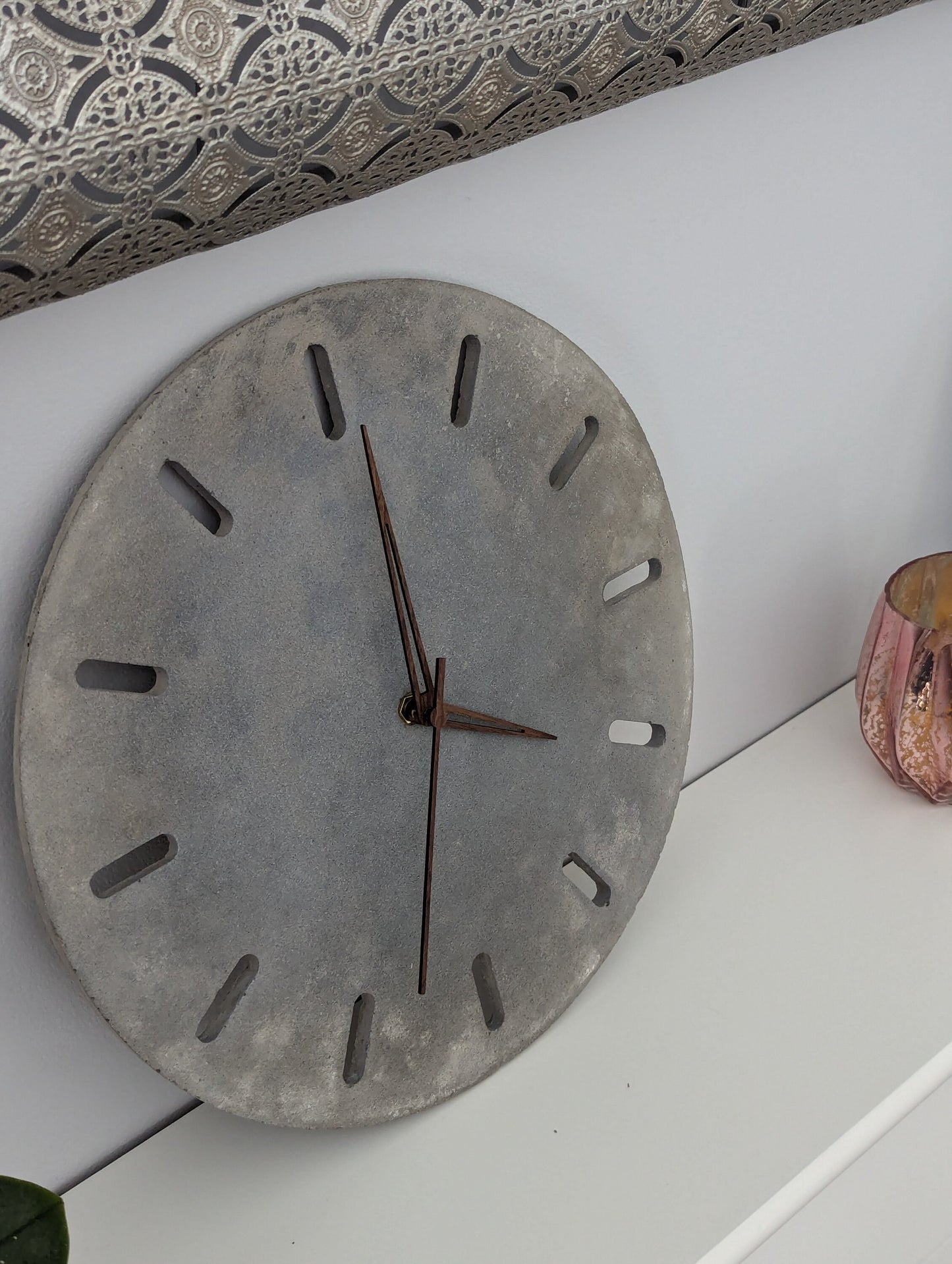 Concrete wall clock