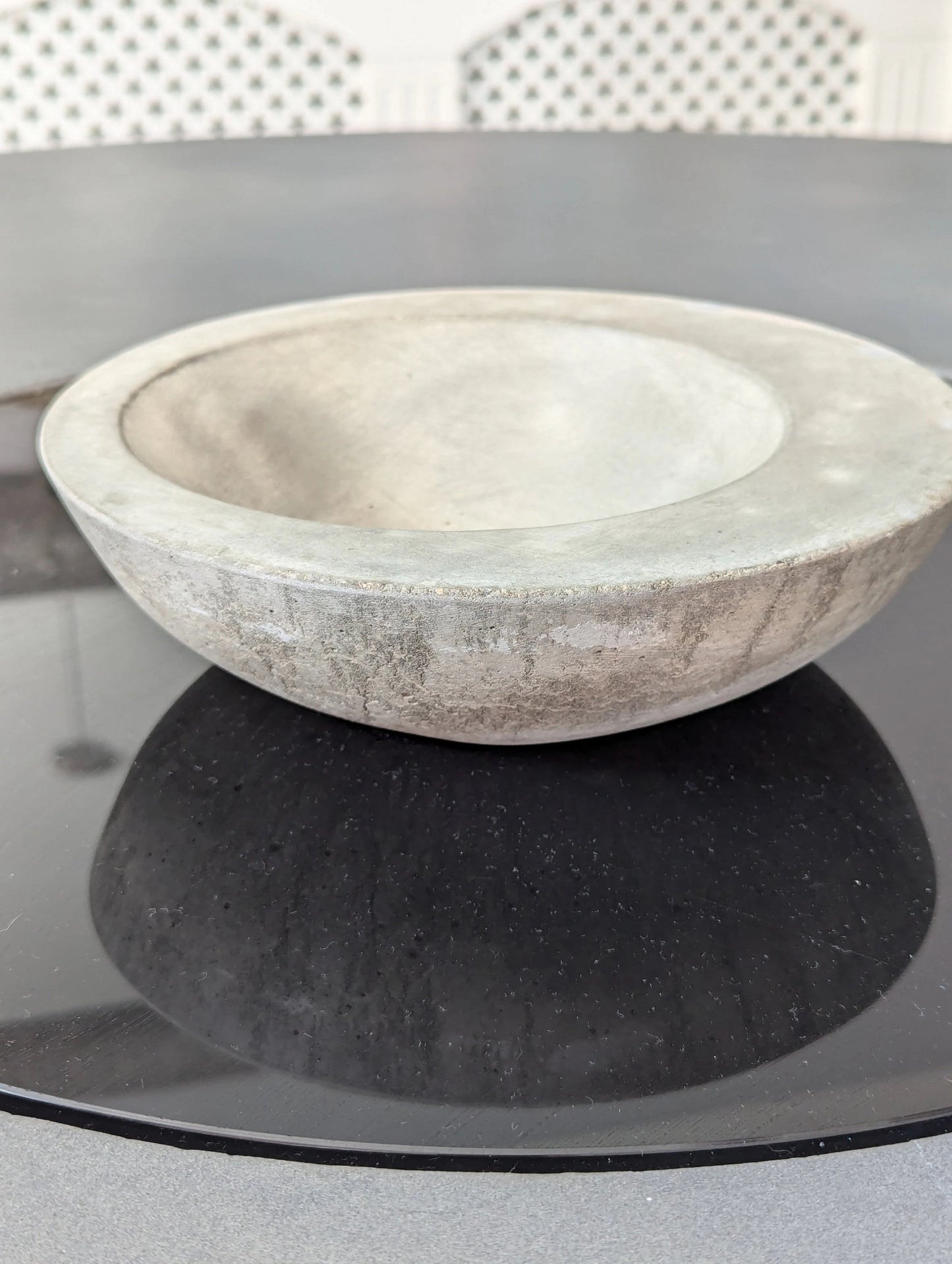 Handmade Concrete Bowl 23cm - Unique Industrial Home Decor Centrepiece - Concrete Artisan