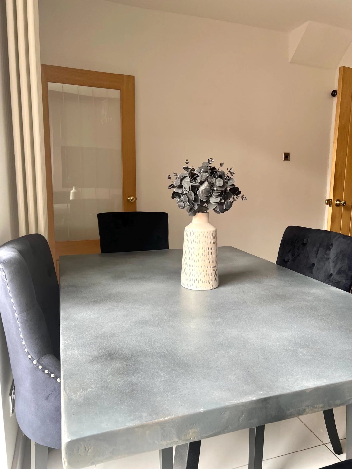 Handmade Concrete Dining Table - Custom Industrial Furniture Made to Order - Concrete Artisan