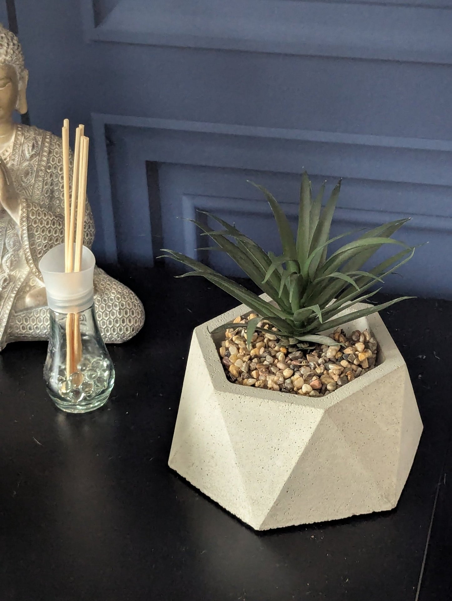 Handmade Concrete Flower Pot & Candle Holder - Industrial Home Decor - Concrete Artisan