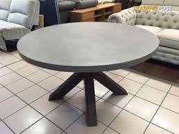 Round concrete dining table