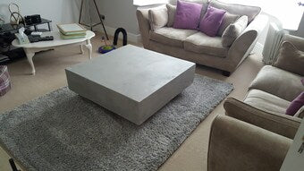 Concrete coffee table