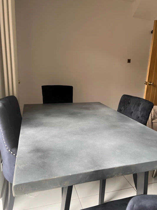 Concrete dining table