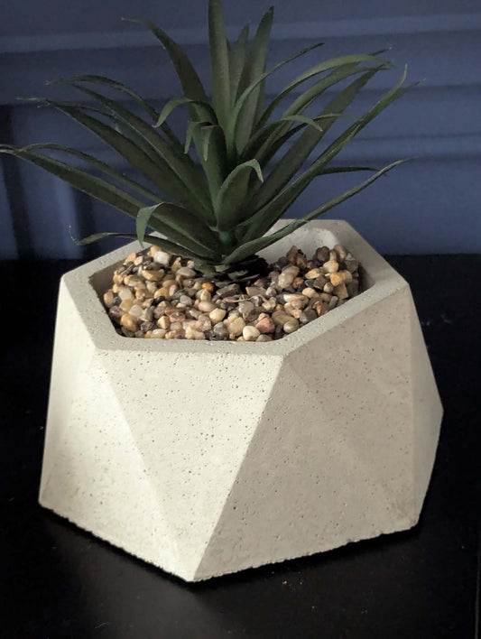 Handmade Concrete Flower Pot & Candle Holder - Industrial Home Decor - Concrete Artisan